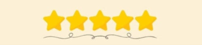 Five yellow stars on a beige background