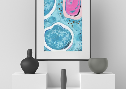 Dare to be Different  joyful slim original framed artwork that radiates happiness - Frauke Claire